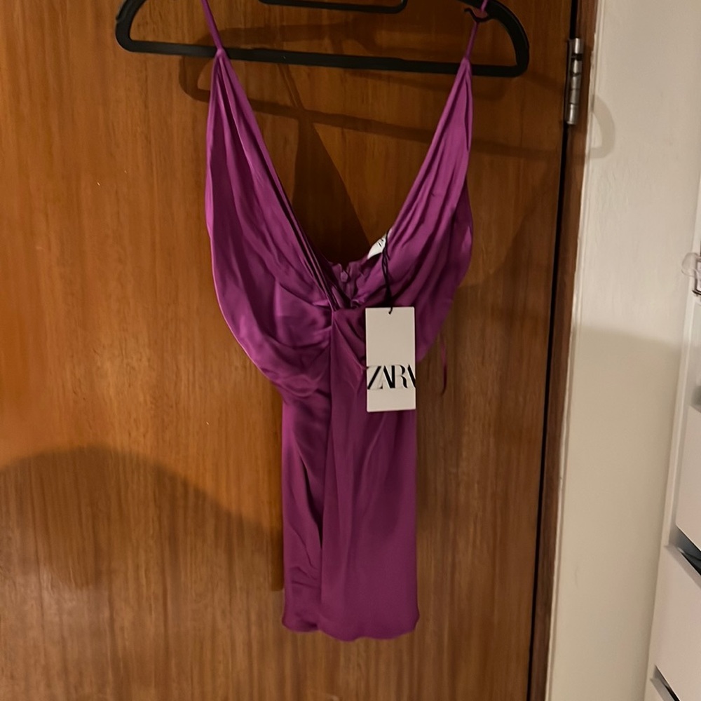 purple shirt from zara size small